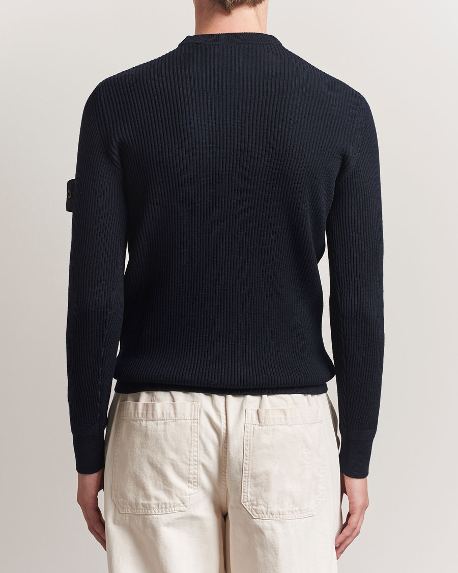 Herre | Trøjer | Stone Island | Full Rib Crewneck Navy