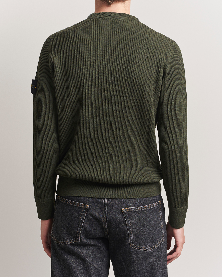 Herre | Trøjer | Stone Island | Full Rib Crewneck Military Green