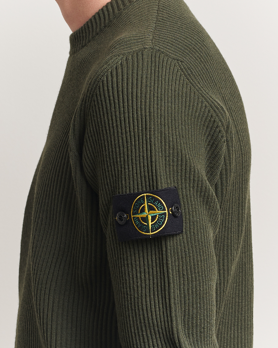 Herre | Trøjer | Stone Island | Full Rib Crewneck Military Green