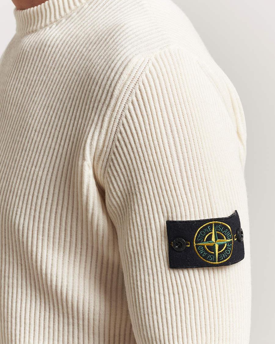 Herre | Trøjer | Stone Island | Full Rib Crewneck Ivory