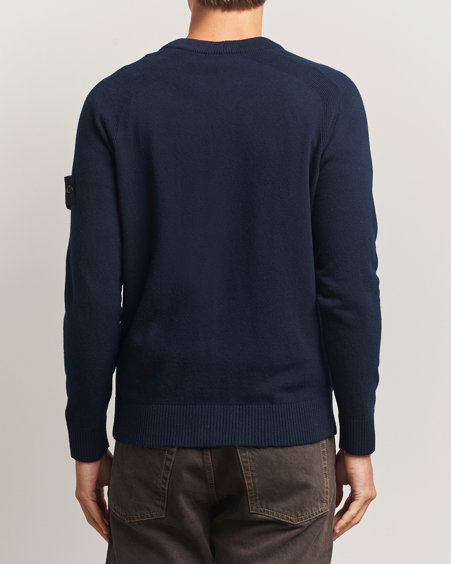 Herre | Trøjer | Stone Island | Knitted Geelong Wool Cardigan Navy