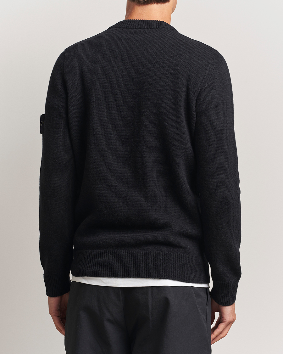 Herre | Trøjer | Stone Island | Knitted Lambswool V-Neck Black