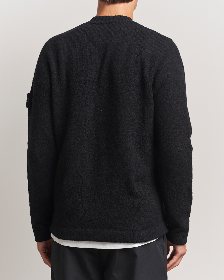 Herre | Trøjer | Stone Island | Brushed Knitted Wool Crew Neck Black