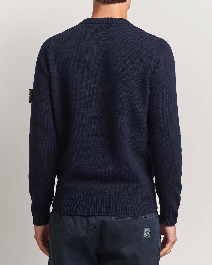 Herre | Trøjer | Stone Island | Knitted Lambswool Crew Neck Navy