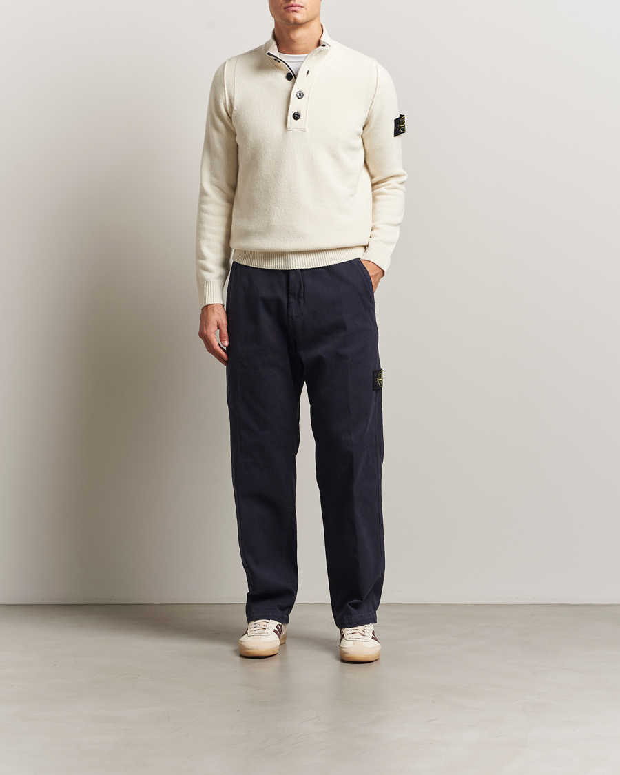 Herre | Bukser | Stone Island | Panama Cotton Old Effect Trousers Ink