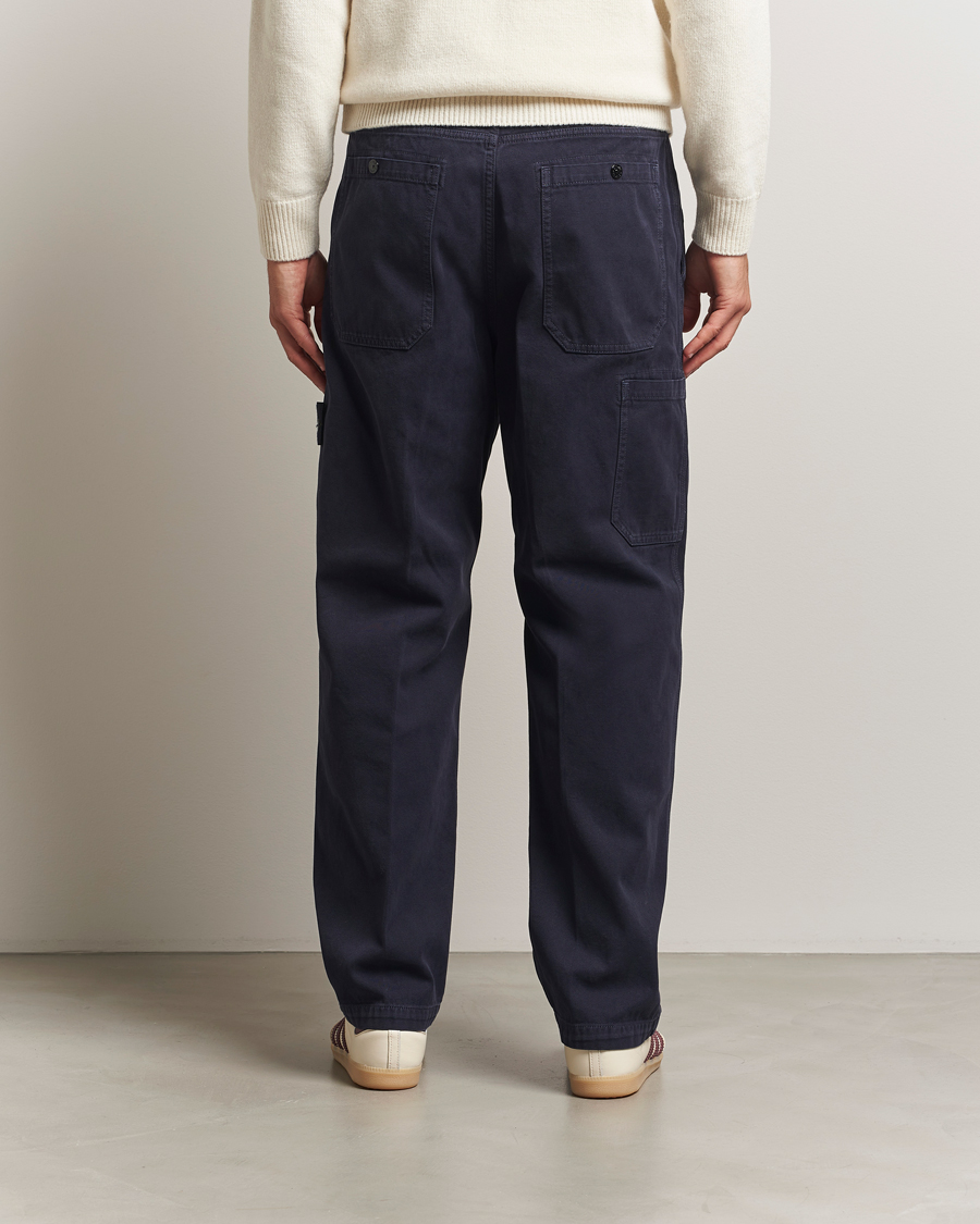 Herre | Bukser | Stone Island | Panama Cotton Old Effect Trousers Ink
