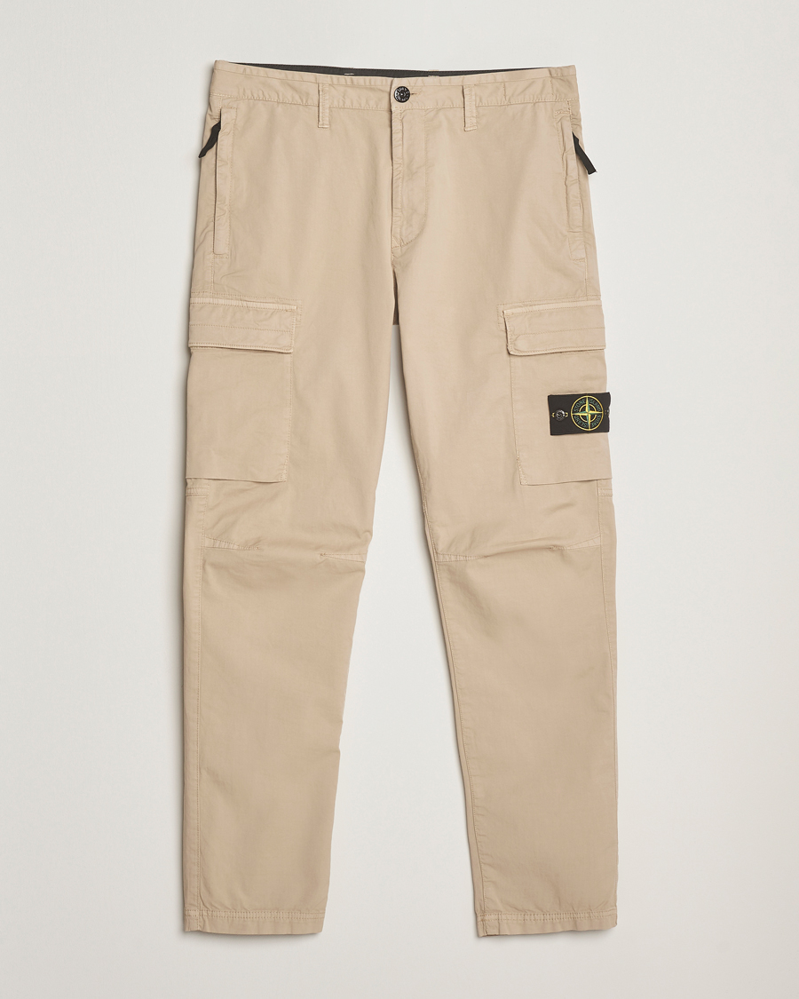Herre | Bukser | Stone Island | Supima Cotton Stretch Cargo Trousers Desert