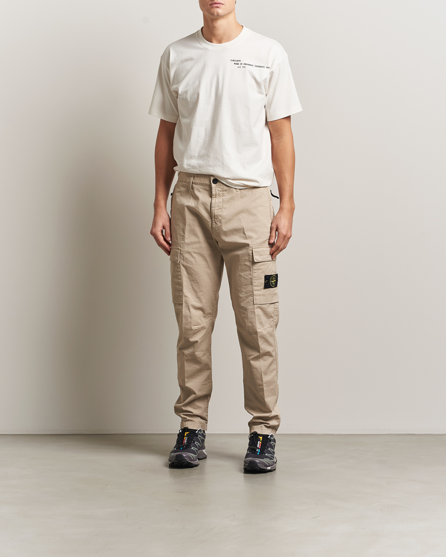 Herre | Bukser | Stone Island | Supima Cotton Stretch Cargo Trousers Desert