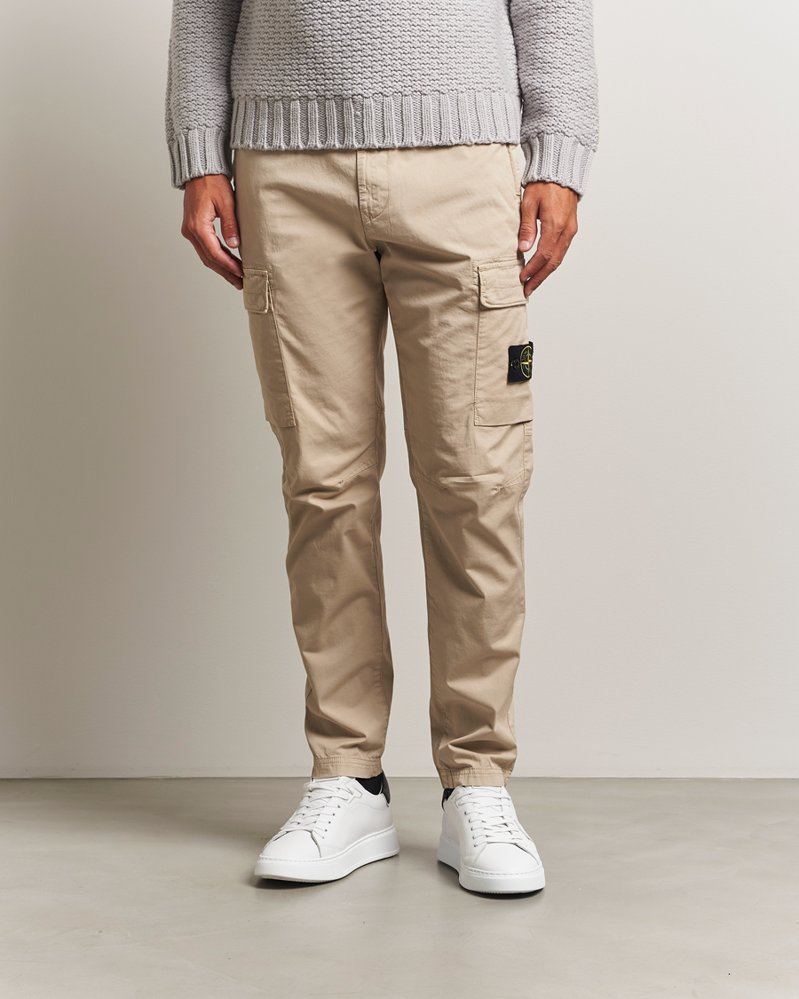Herre | Bukser | Stone Island | Supima Cotton Stretch Cargo Trousers Desert