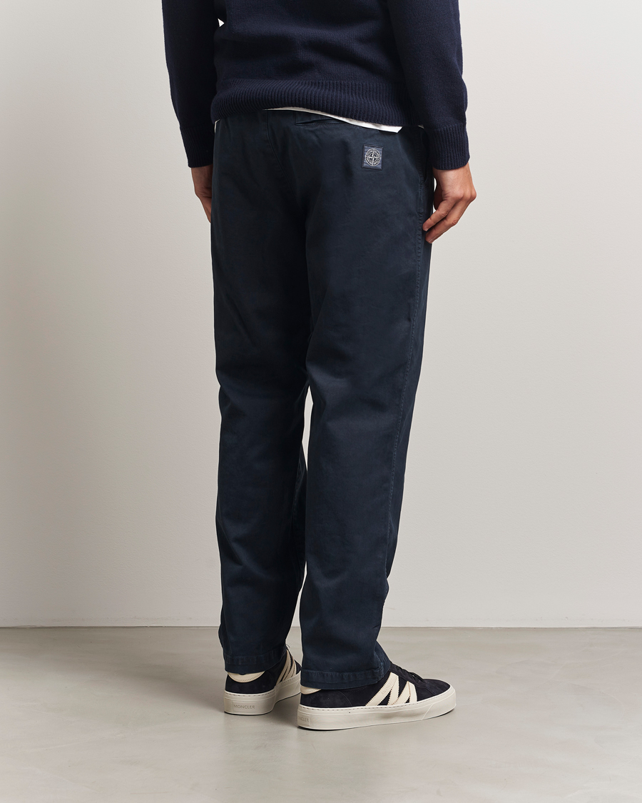 Herre | Bukser | Stone Island | Cotton Twill Stretch Chino Navy