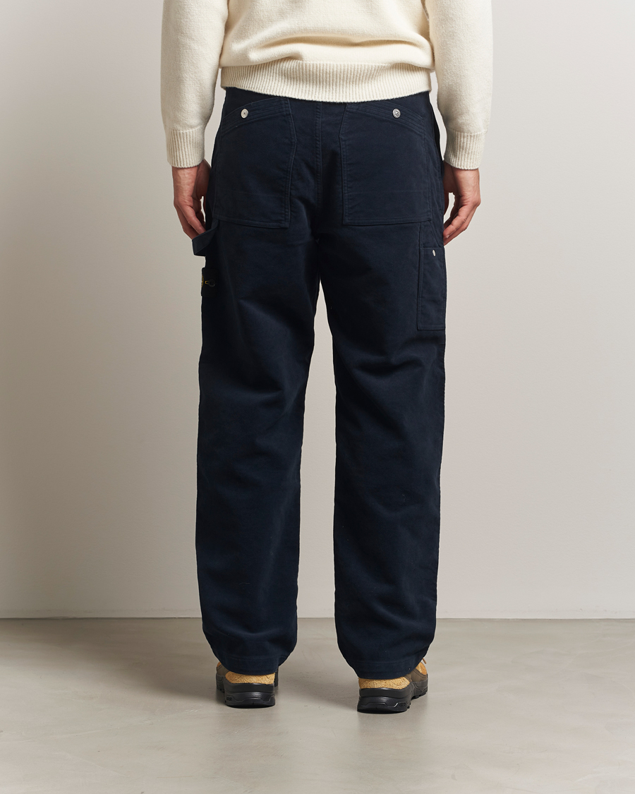 Herre | Bukser | Stone Island | Cotton Moleskin Trousers Navy