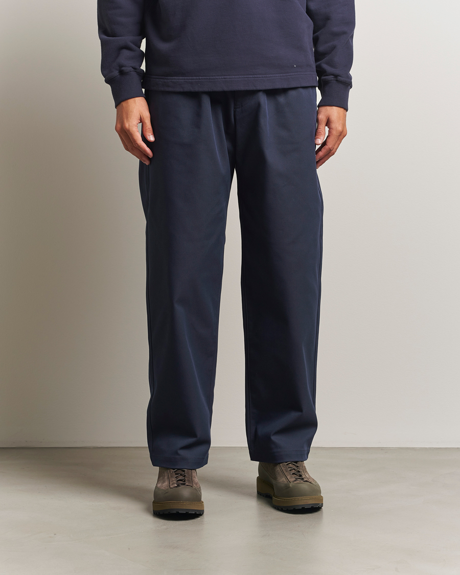 Herre | Bukser | Stone Island | Marina Yard Dyed Stretch Gabardine Trousers Navy