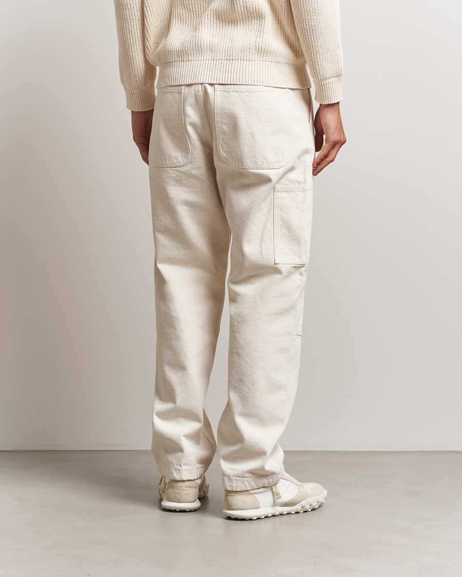 Herre | Bukser | Stone Island | RAW Washed Cotton Gabardine Trousers Ivory