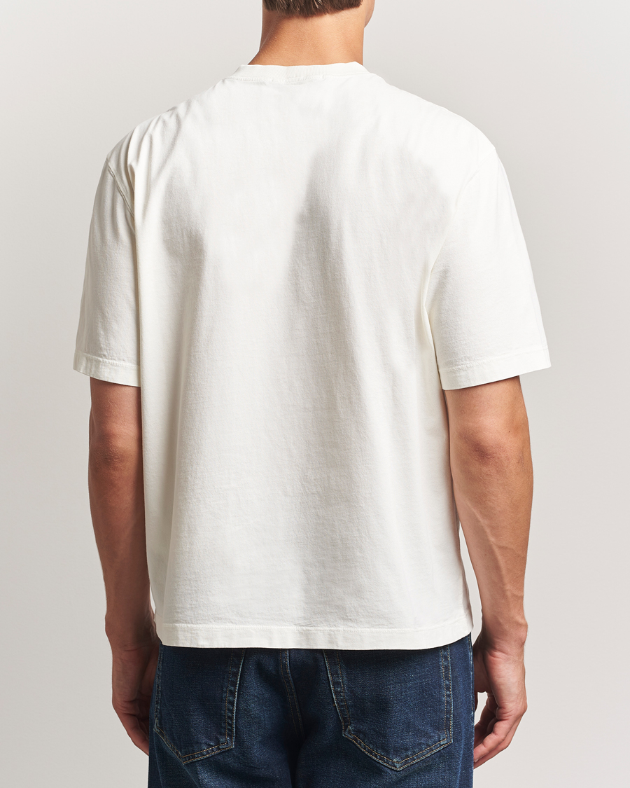 Herre | T-Shirts | Stone Island | Combed Organic Cotton T-Shirt Ivory