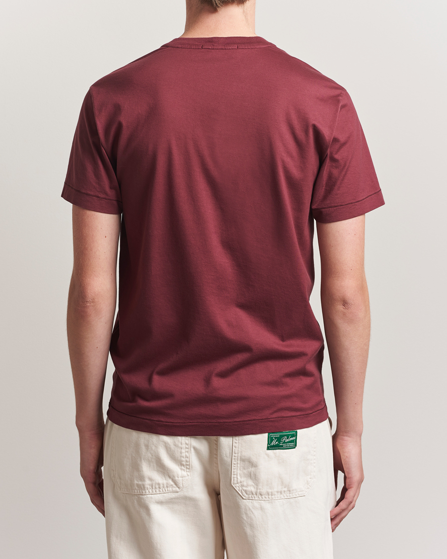 Herre | T-Shirts | Stone Island | Garment Dyed Cotton Jersey T-Shirt Burgundy