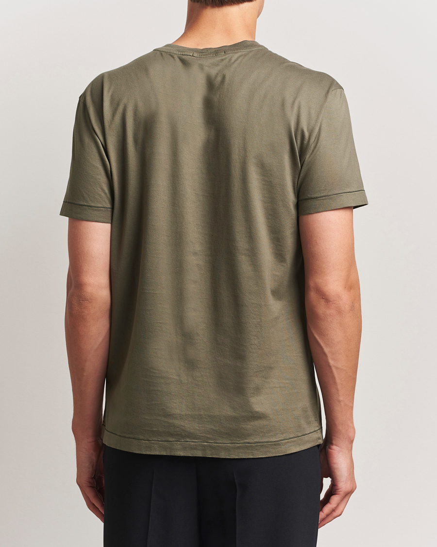 Herre | T-Shirts | Stone Island | Garment Dyed Cotton Jersey T-Shirt Military Green