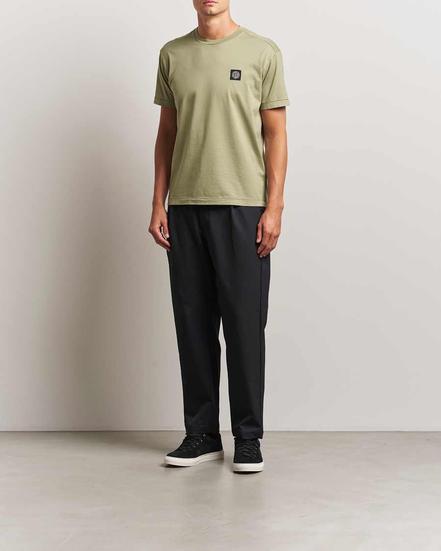 Herre | T-Shirts | Stone Island | Garment Dyed Cotton Jersey T-Shirt Sage