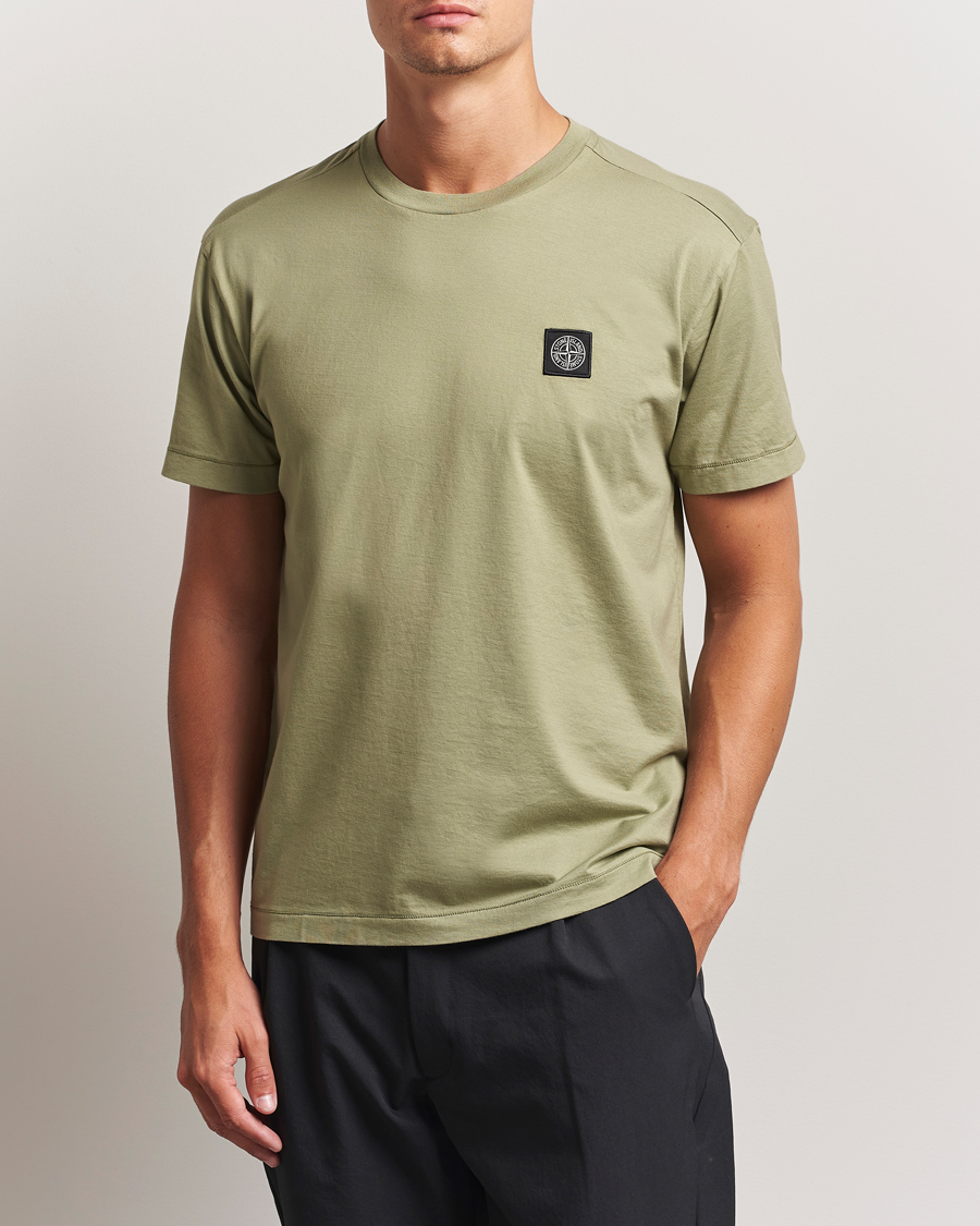 Herre | T-Shirts | Stone Island | Garment Dyed Cotton Jersey T-Shirt Sage