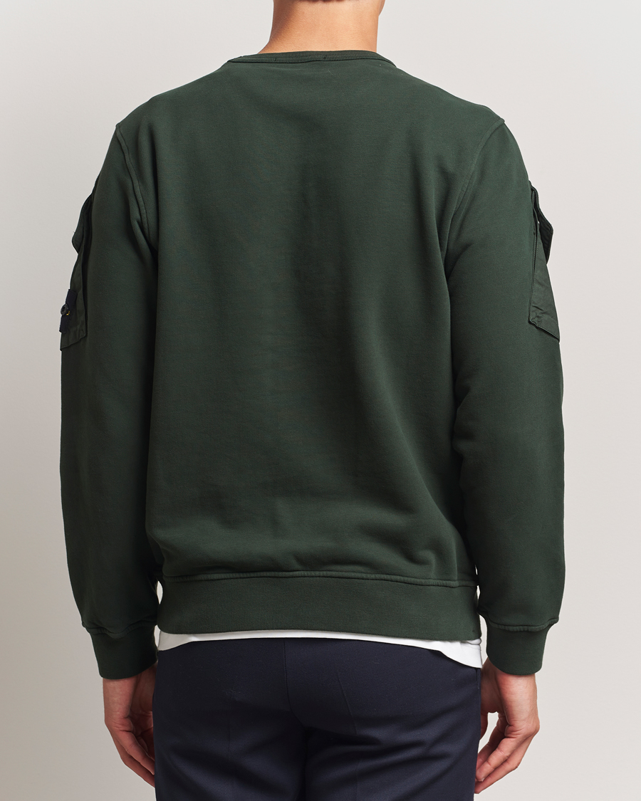 Herre | Trøjer | Stone Island | Organic Cotton Fleece Arm Pocket Sweatshirt Juniper