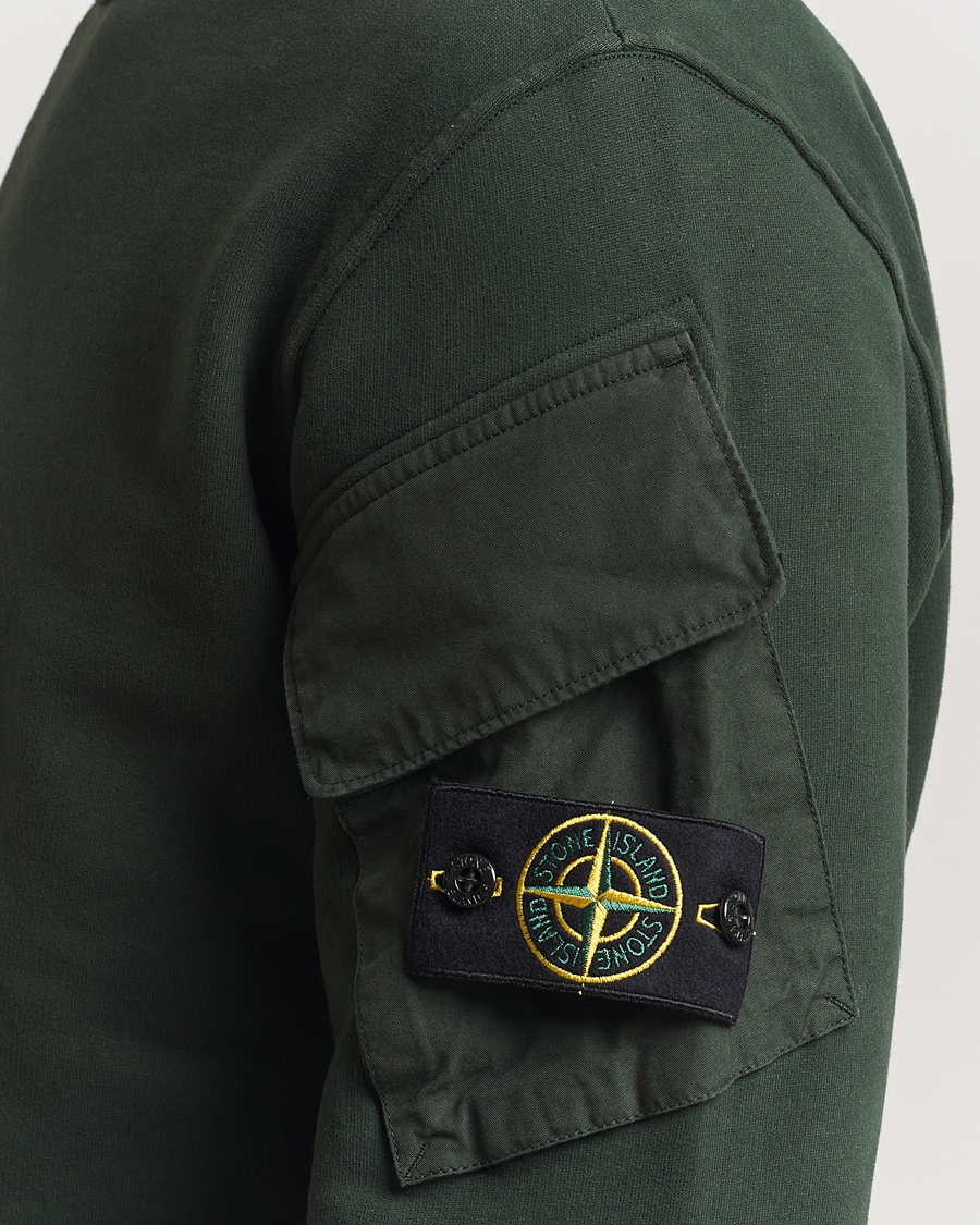 Herre | Trøjer | Stone Island | Organic Cotton Fleece Arm Pocket Sweatshirt Juniper