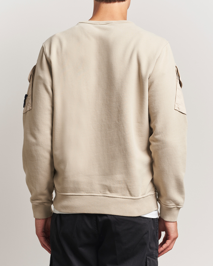 Herre | Trøjer | Stone Island | Organic Cotton Fleece Arm Pocket Sweatshirt Desert
