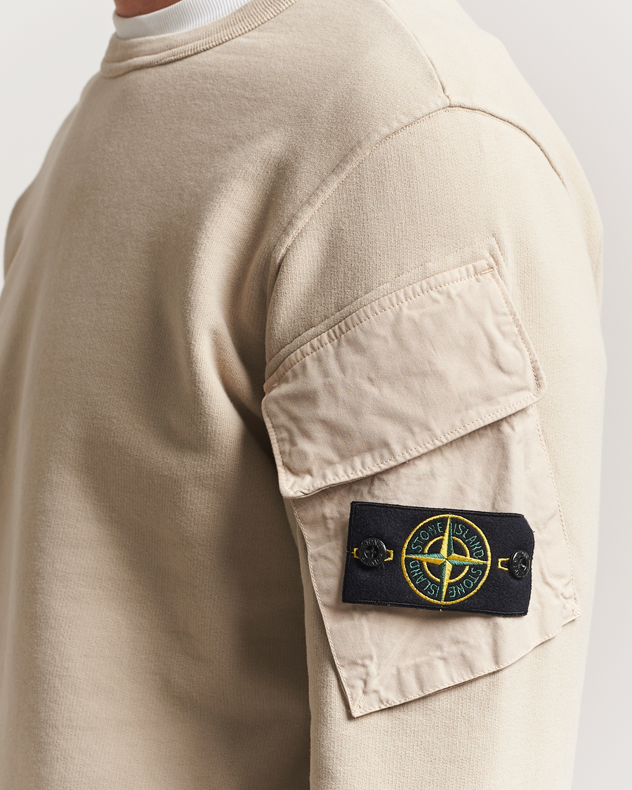 Herre | Trøjer | Stone Island | Organic Cotton Fleece Arm Pocket Sweatshirt Desert