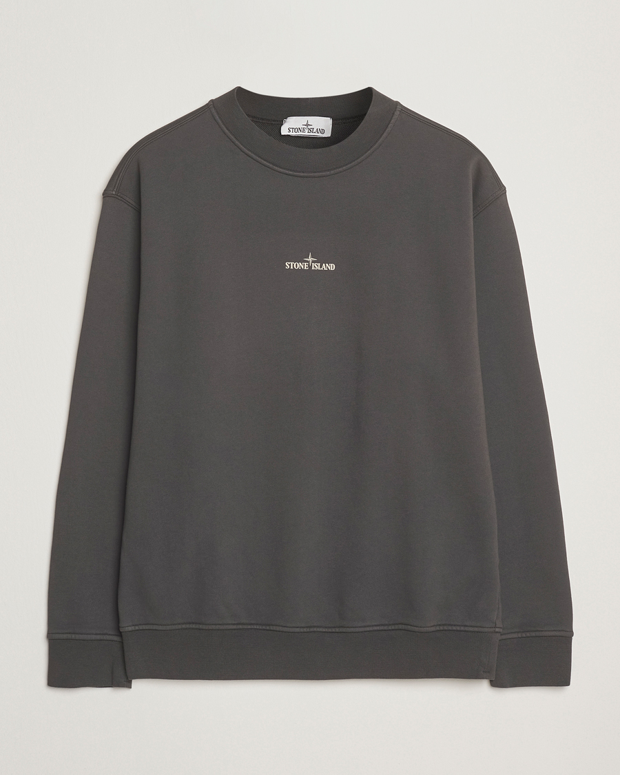 Herre | Trøjer | Stone Island | Cotton Fleece Backprint Sweatshirt Lead Grey