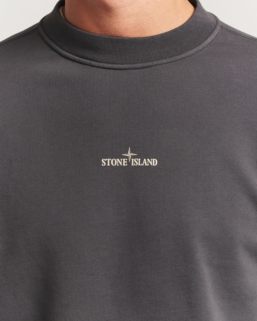Herre | Trøjer | Stone Island | Cotton Fleece Backprint Sweatshirt Lead Grey