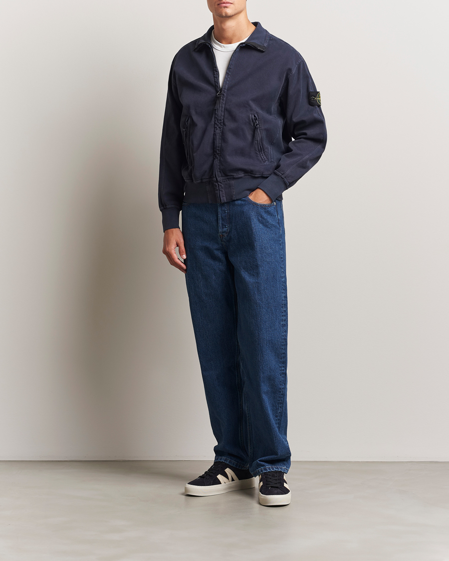 Herre | Jakker | Stone Island | Organic Panama Cotton Track Jacket Ink