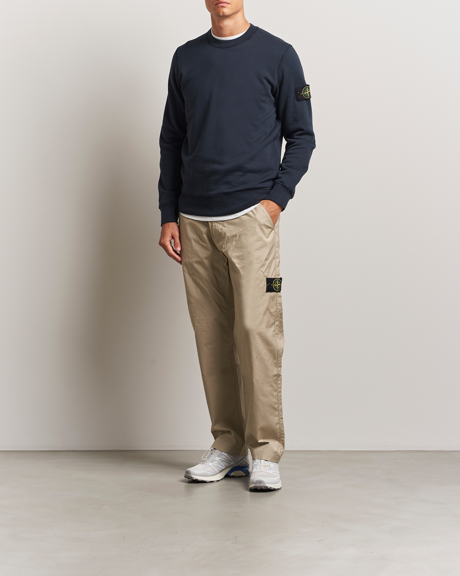 Herre | Trøjer | Stone Island | Garment Dyed Fleece Sweatshirt Navy