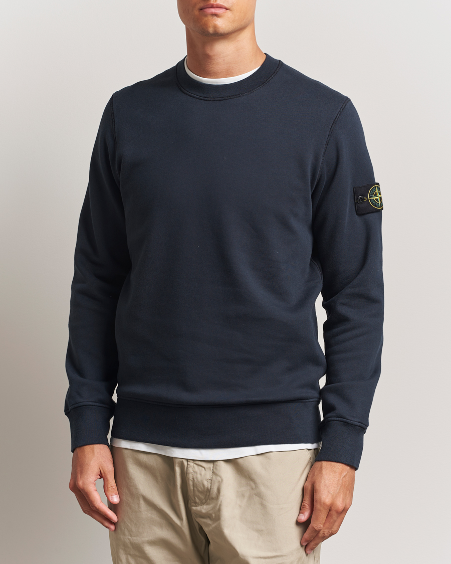 Herre | Trøjer | Stone Island | Garment Dyed Fleece Sweatshirt Navy