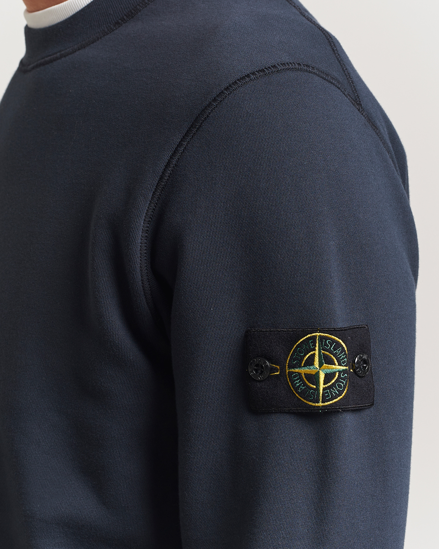 Herre | Trøjer | Stone Island | Garment Dyed Fleece Sweatshirt Navy