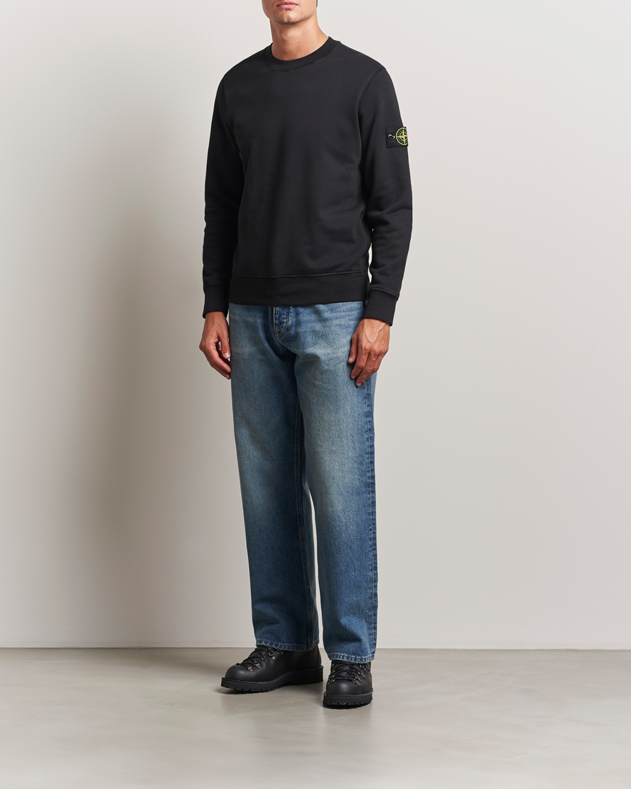 Herre | Trøjer | Stone Island | Garment Dyed Fleece Sweatshirt Black