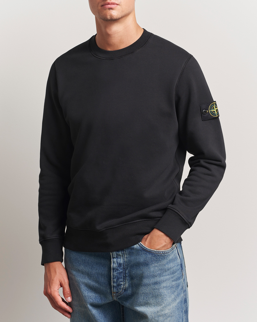 Herre | Trøjer | Stone Island | Garment Dyed Fleece Sweatshirt Black