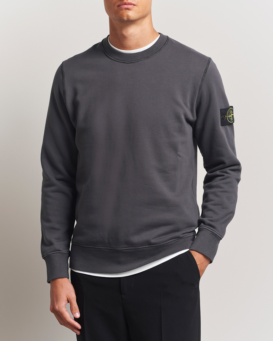 Herre | Trøjer | Stone Island | Garment Dyed Fleece Sweatshirt Lead Grey