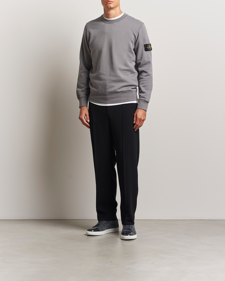 Herre | Trøjer | Stone Island | Garment Dyed Fleece Sweatshirt Cement
