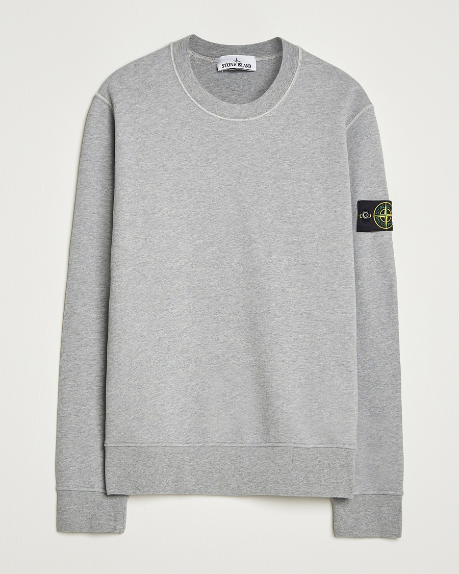 Herre | Trøjer | Stone Island | Garment Dyed Fleece Sweatshirt Grey Melange