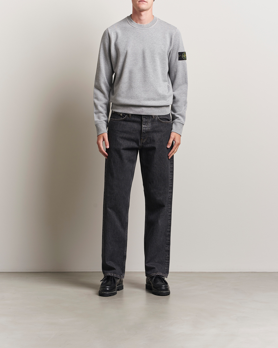 Herre | Trøjer | Stone Island | Garment Dyed Fleece Sweatshirt Grey Melange