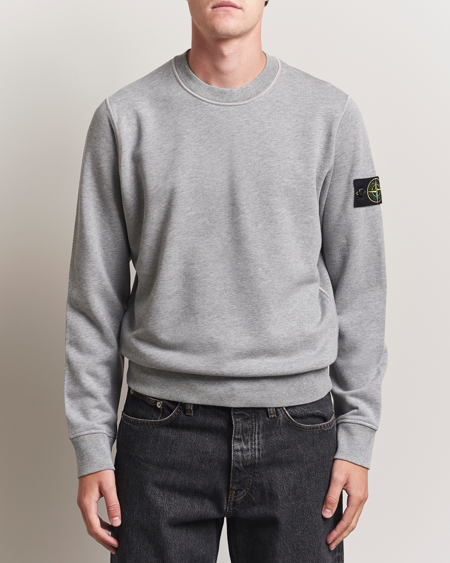 Herre | Trøjer | Stone Island | Garment Dyed Fleece Sweatshirt Grey Melange