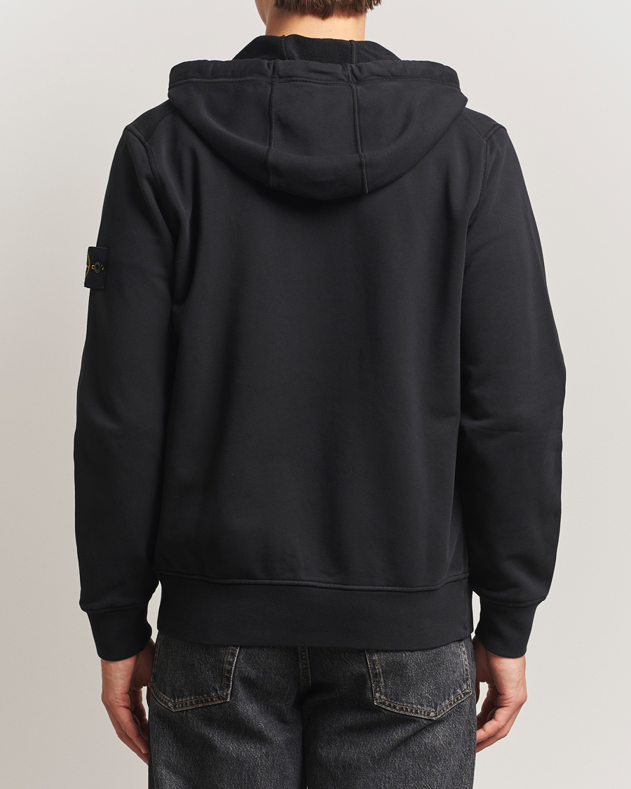 Herre | Trøjer | Stone Island | Garment Dyed Fleece Full-Zip Hood Black