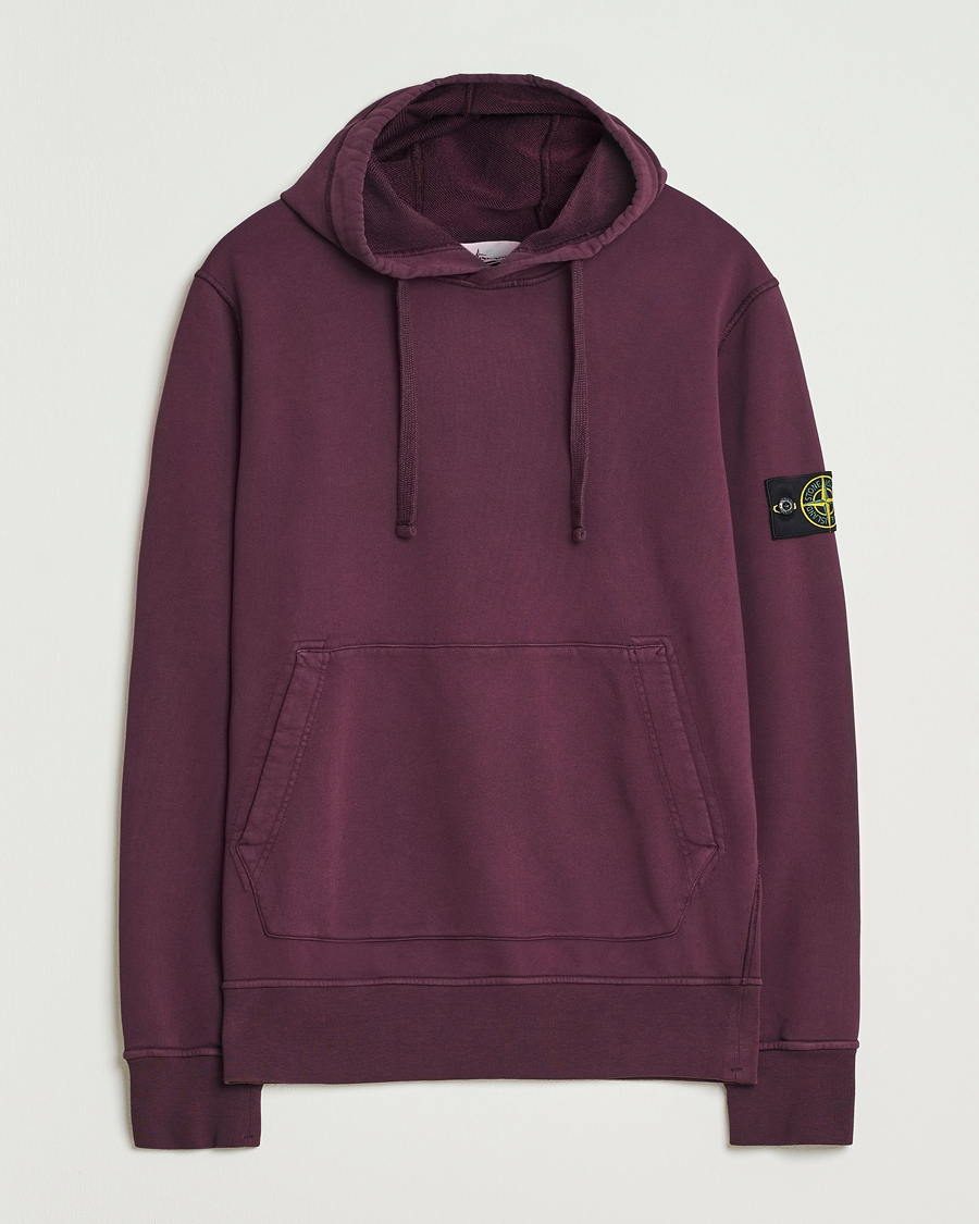 Herre | Trøjer | Stone Island | Garment Dyed Fleece Hood Amaranth
