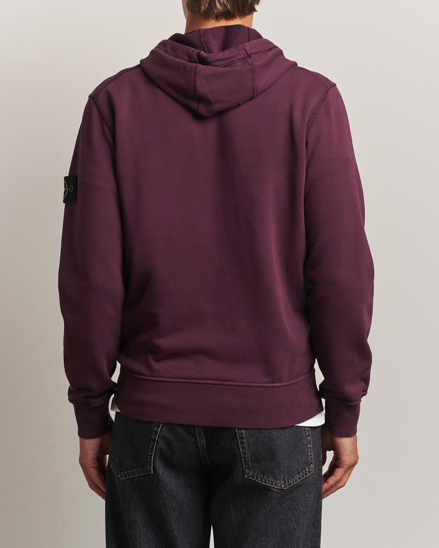 Herre | Trøjer | Stone Island | Garment Dyed Fleece Hood Amaranth