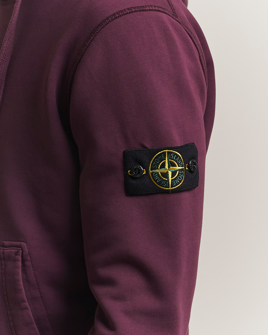 Herre | Trøjer | Stone Island | Garment Dyed Fleece Hood Amaranth
