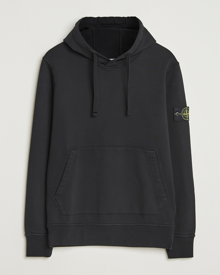 Herre | Trøjer | Stone Island | Garment Dyed Fleece Hood Black