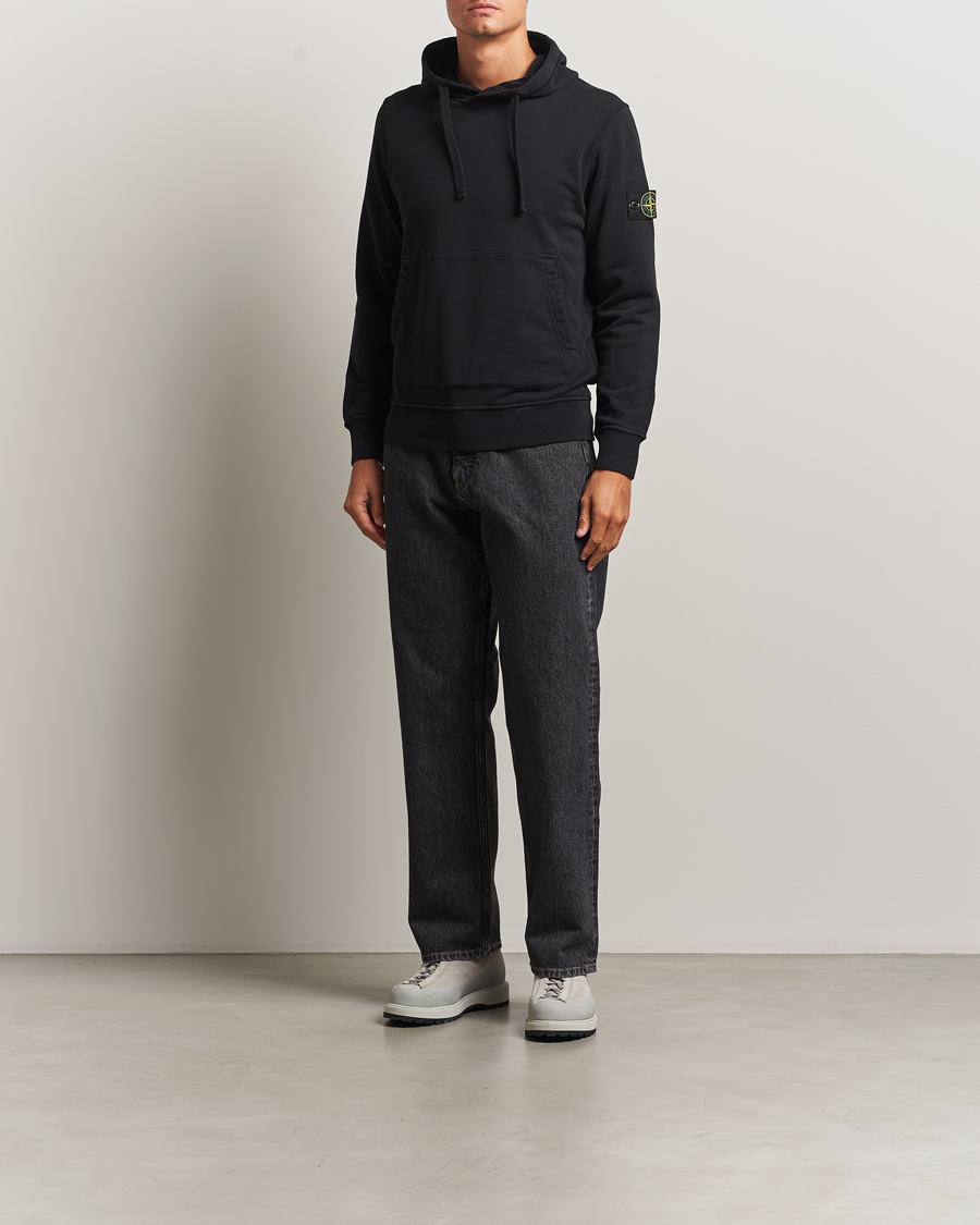 Herre | Trøjer | Stone Island | Garment Dyed Fleece Hood Black