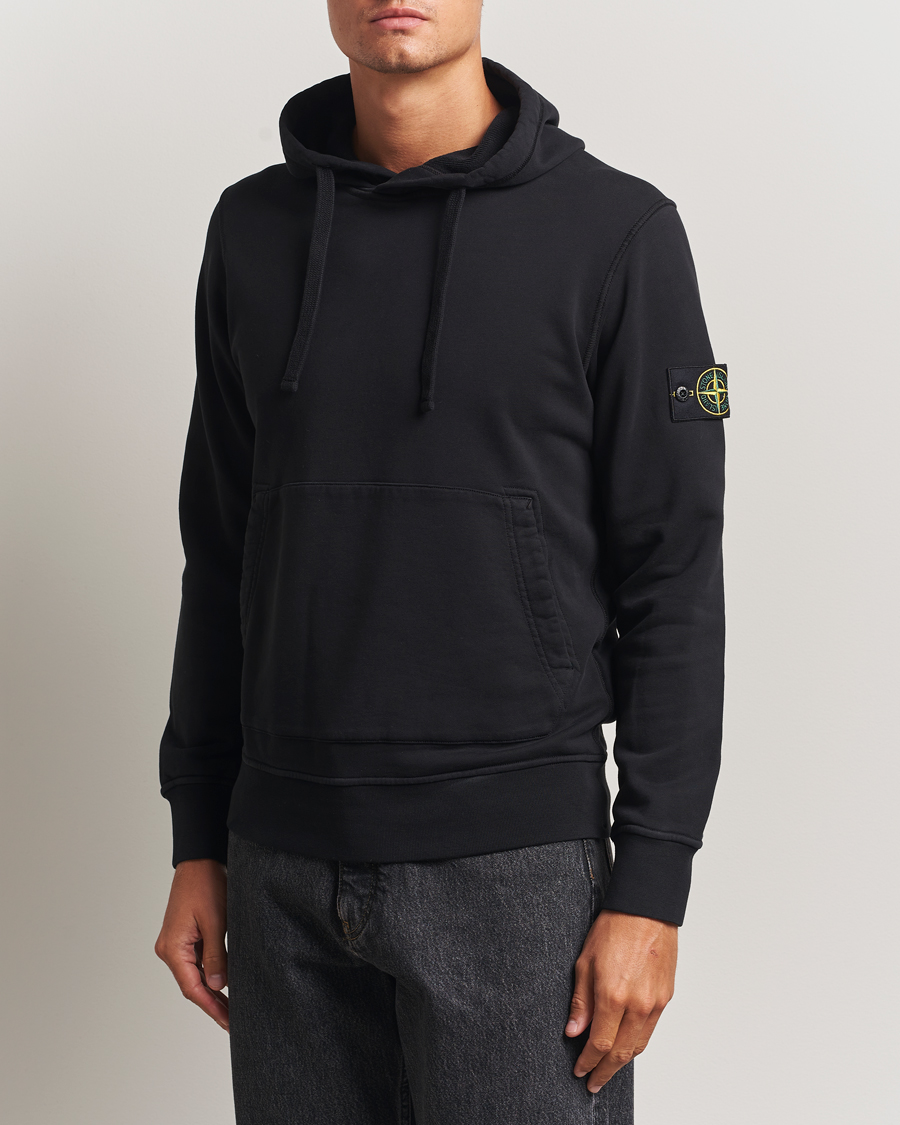 Herre | Trøjer | Stone Island | Garment Dyed Fleece Hood Black