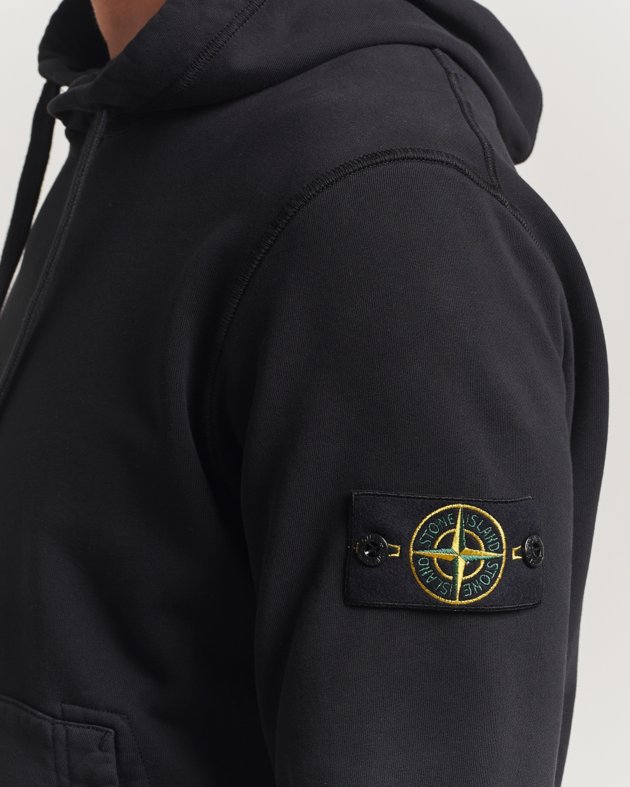 Herre | Trøjer | Stone Island | Garment Dyed Fleece Hood Black