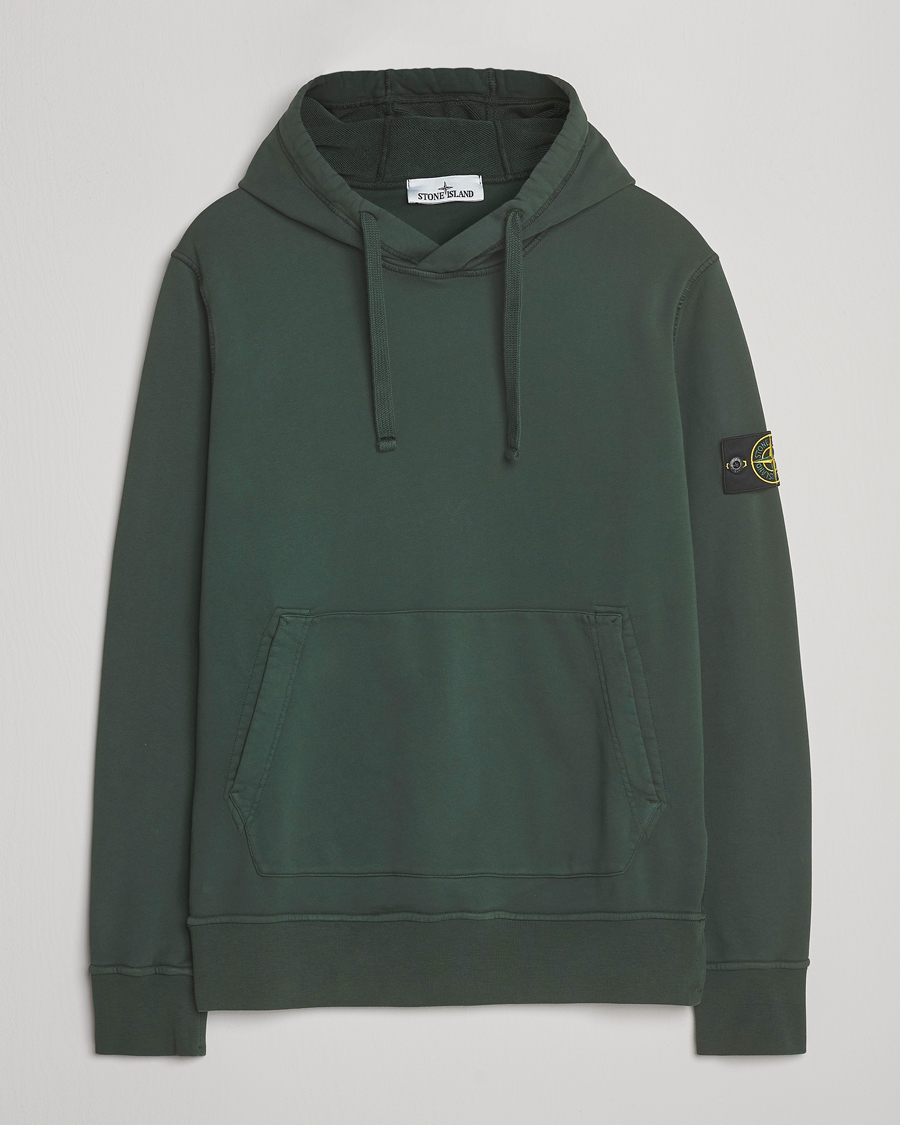 Herre | Trøjer | Stone Island | Garment Dyed Fleece Hood Juniper