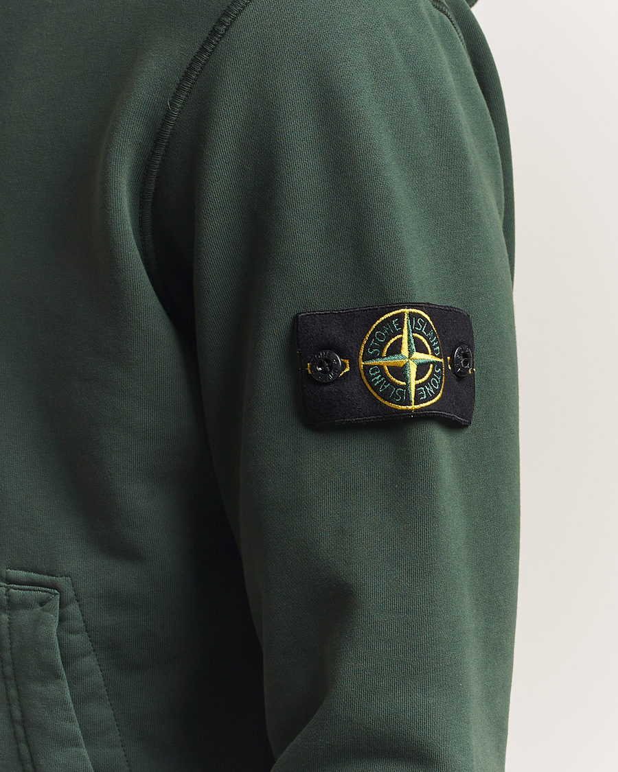Herre | Trøjer | Stone Island | Garment Dyed Fleece Hood Juniper