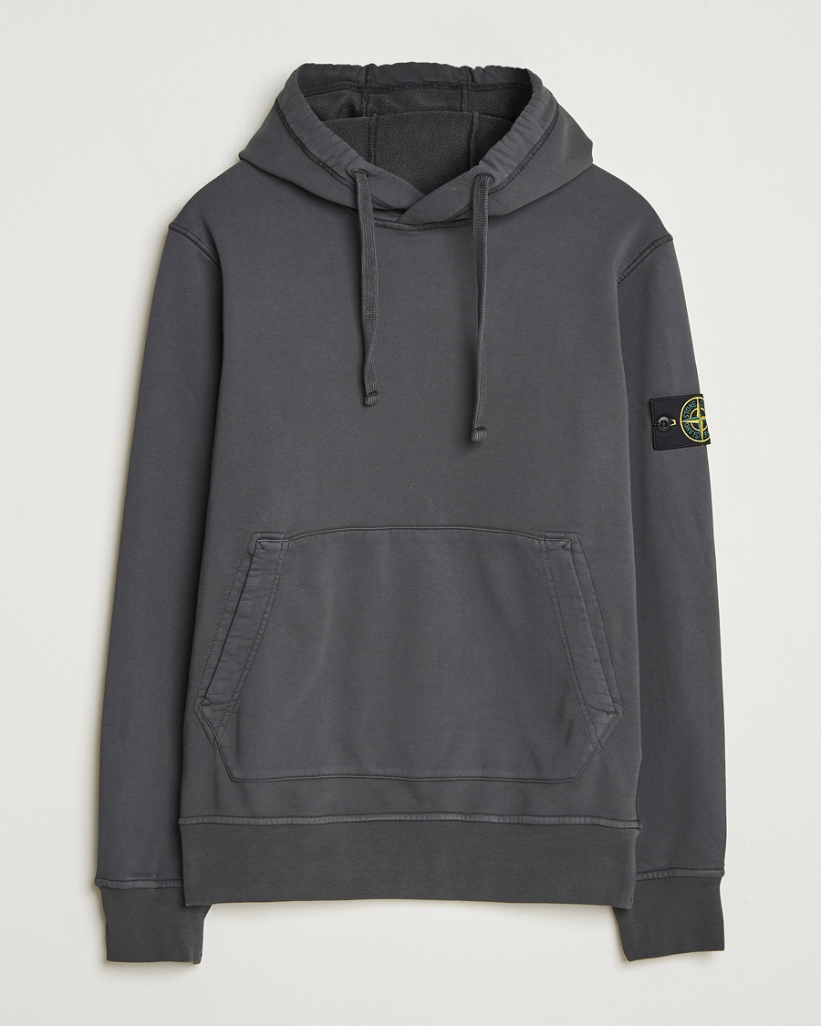 Herre | Trøjer | Stone Island | Garment Dyed Fleece Hood Lead Grey